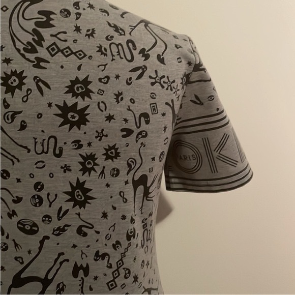 Kenzo Designer T-Shirt Dress Grey Logo Short Sleeve size L - Picture 9 of 10